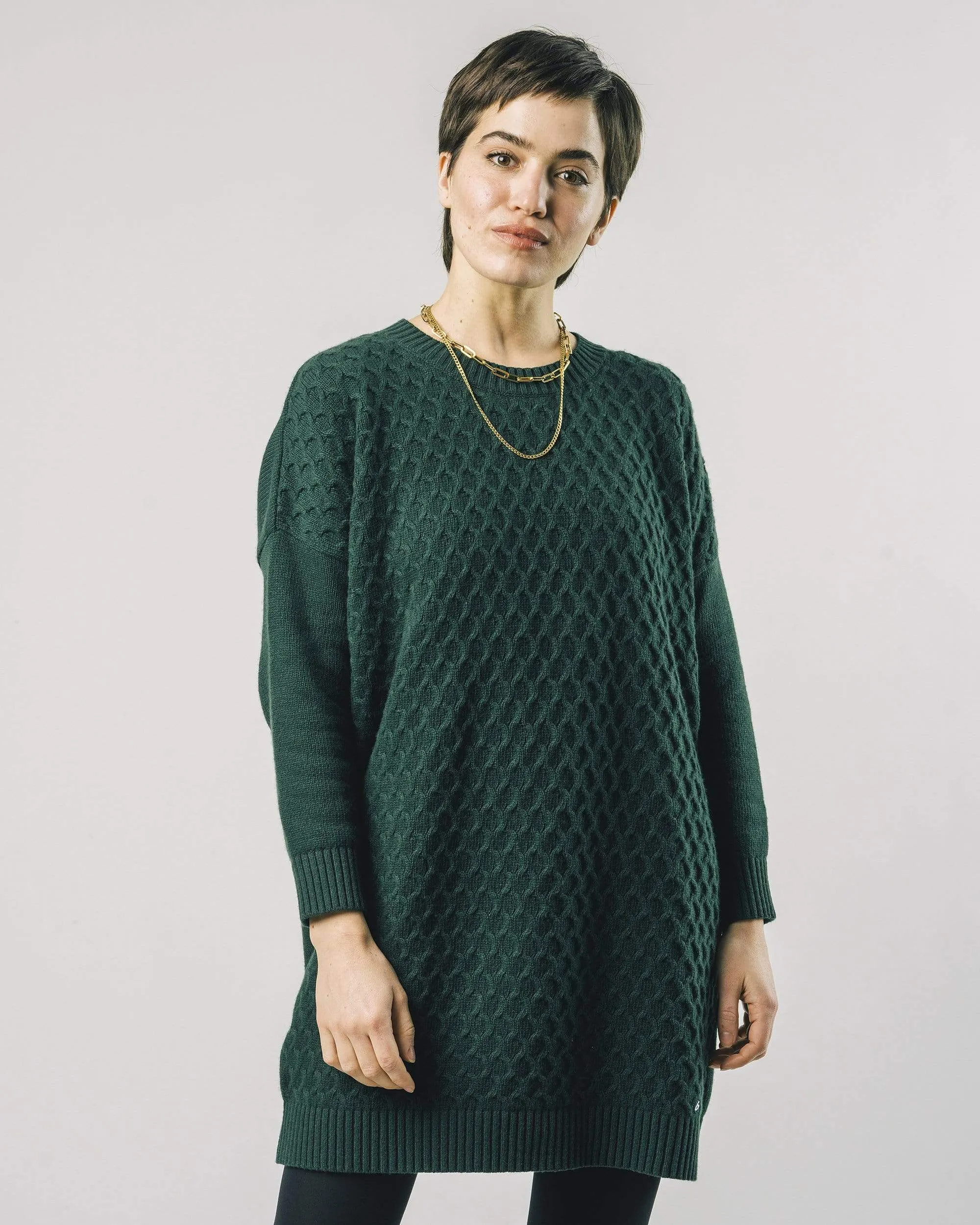 Knitted Dress Dark Green