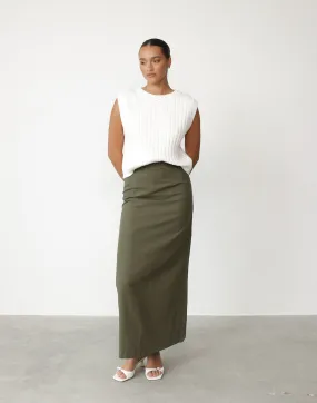 Kristen Maxi Skirt (Moss)