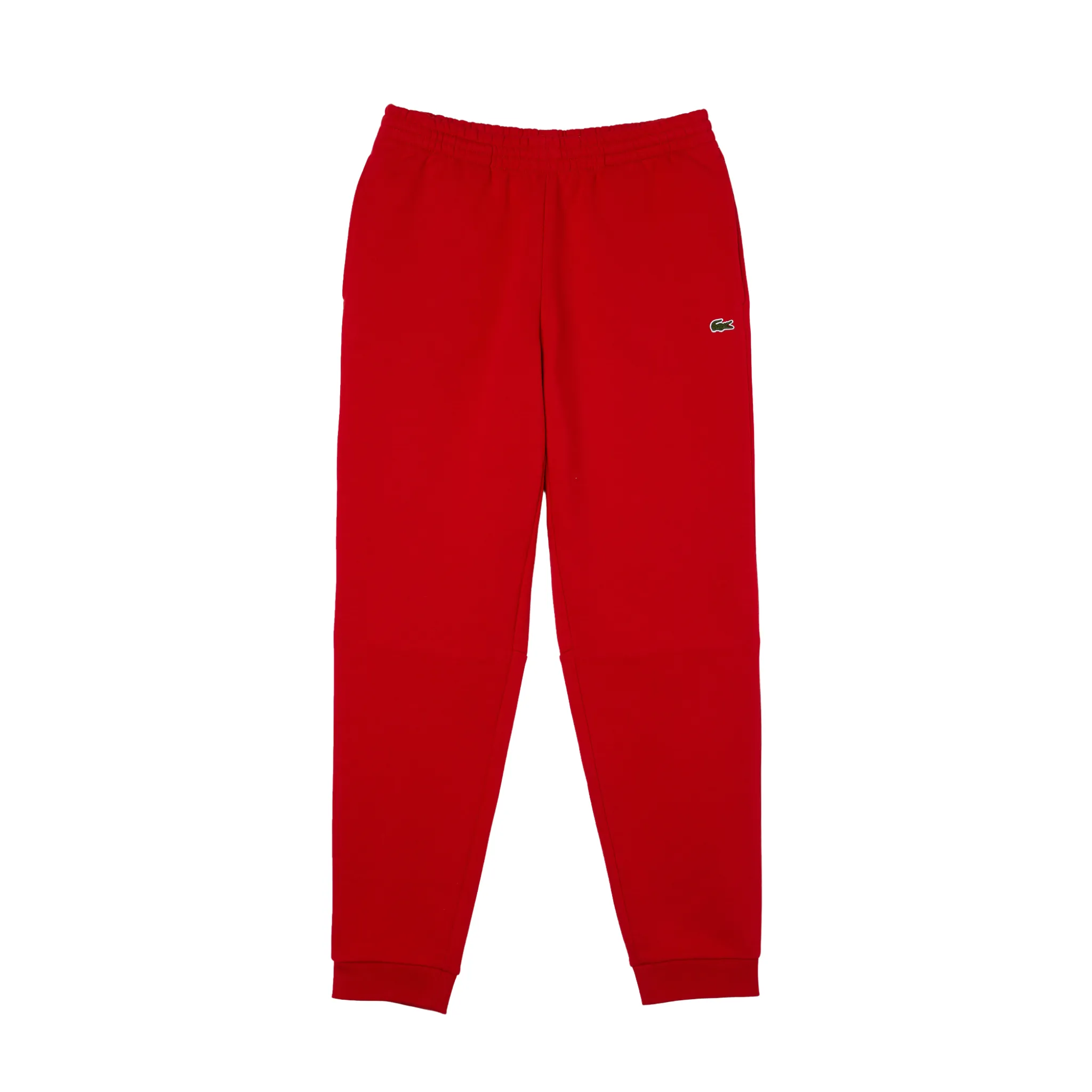 Lacoste Tapered Fit Fleece Trackpants (Red)