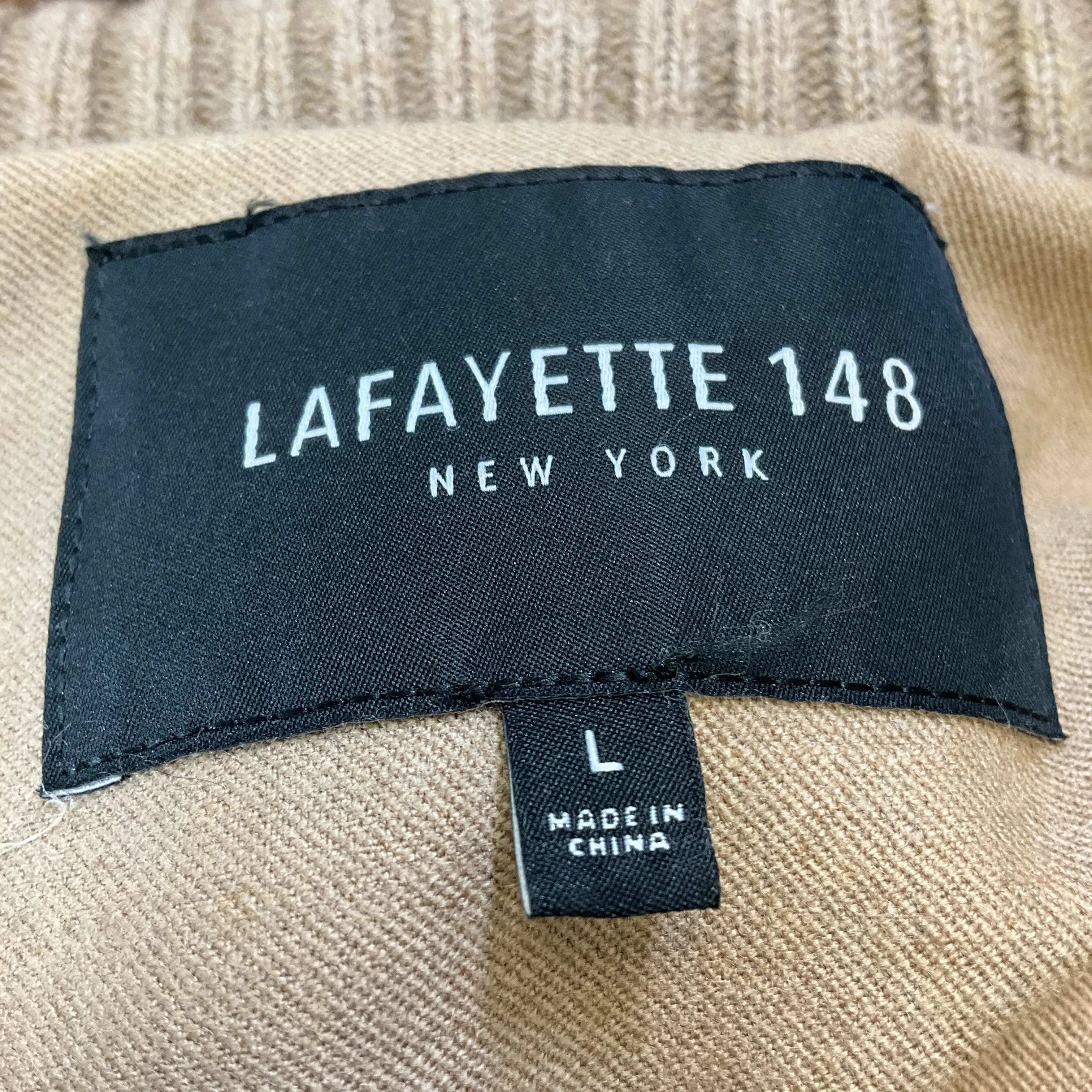 Lafayette 148 New York Tan Full Zip Mink Fur Vest