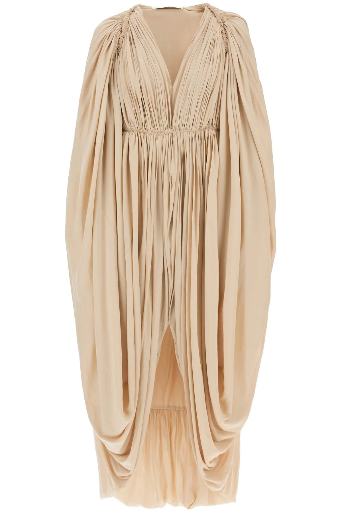 Lanvin charmeuse draped maxi dress