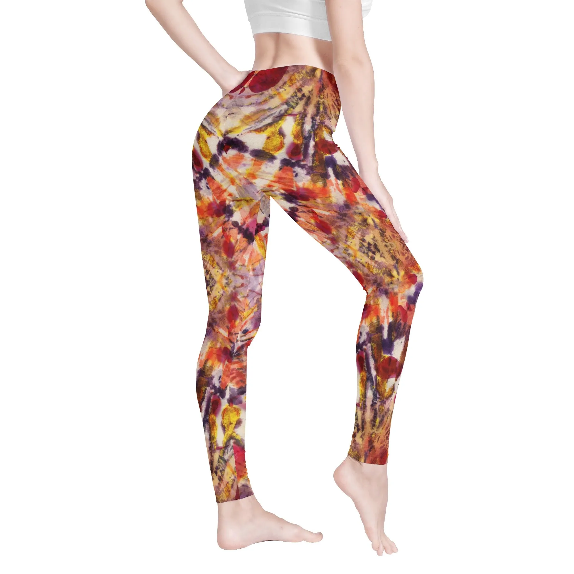 Leggings for Women | Petite to Plus Size | High Waisted | Ankle Length | Tie and Dye | Taurus Womens Leggings