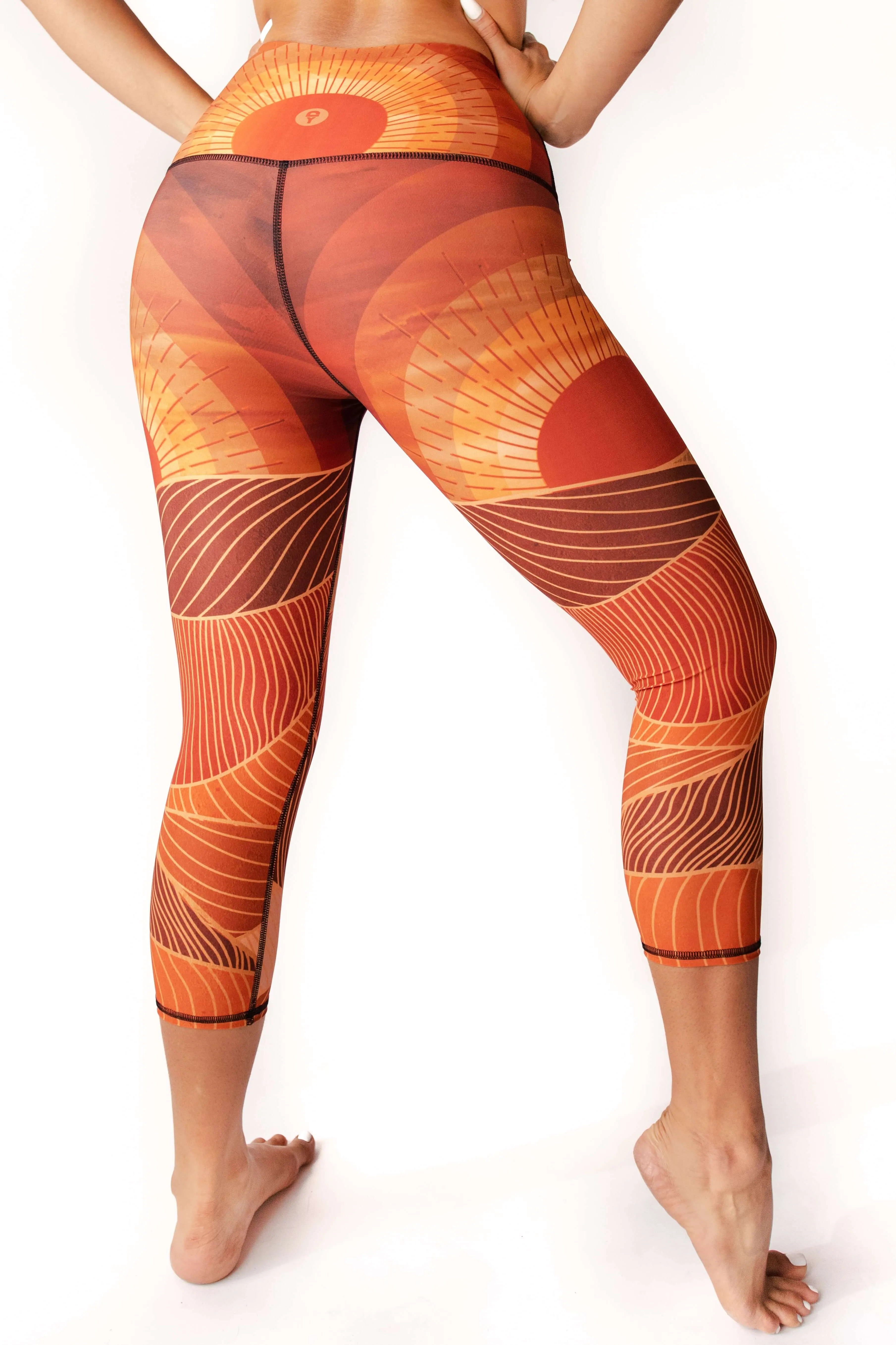 Light of Day Printed Yoga Crops