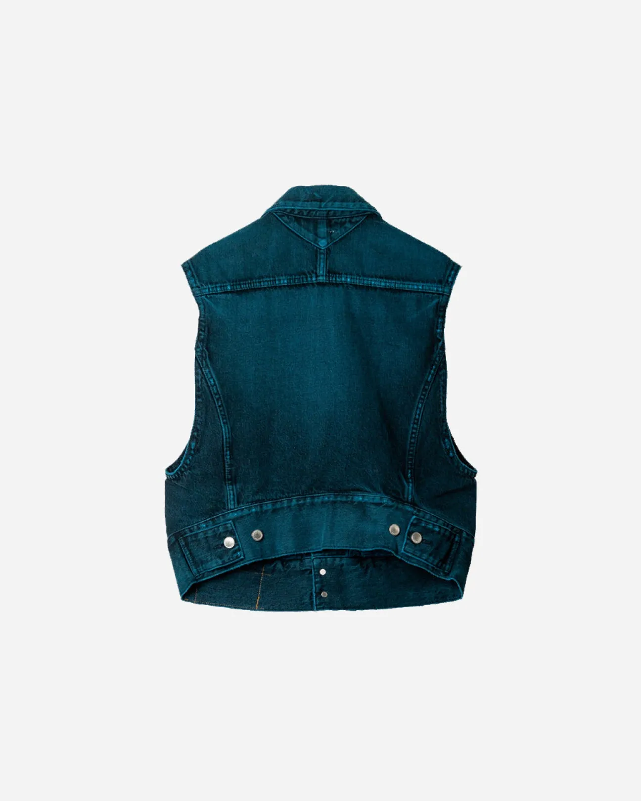 LOW SILHOUETTE DENIM VEST .09【BLUE BLACK】