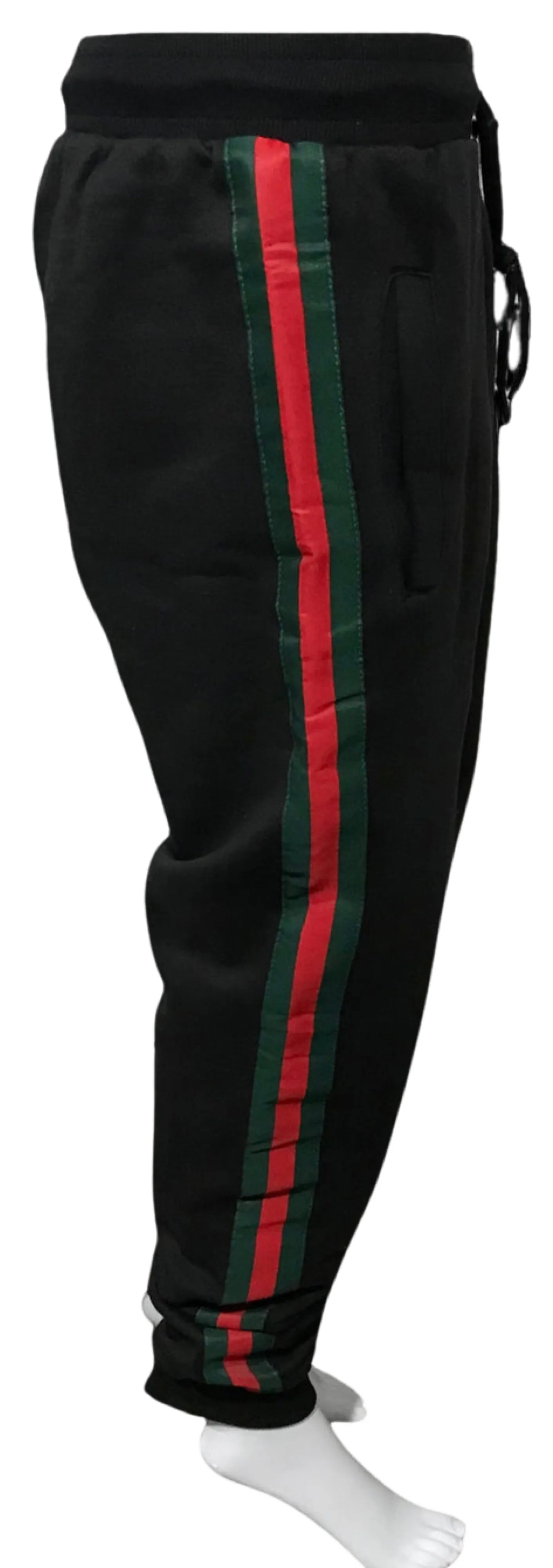 ^LUXURY^ (BLACK-MULTI) ITALIAN LUXURY EMBROIDERED JOGGER SWEATPANTS