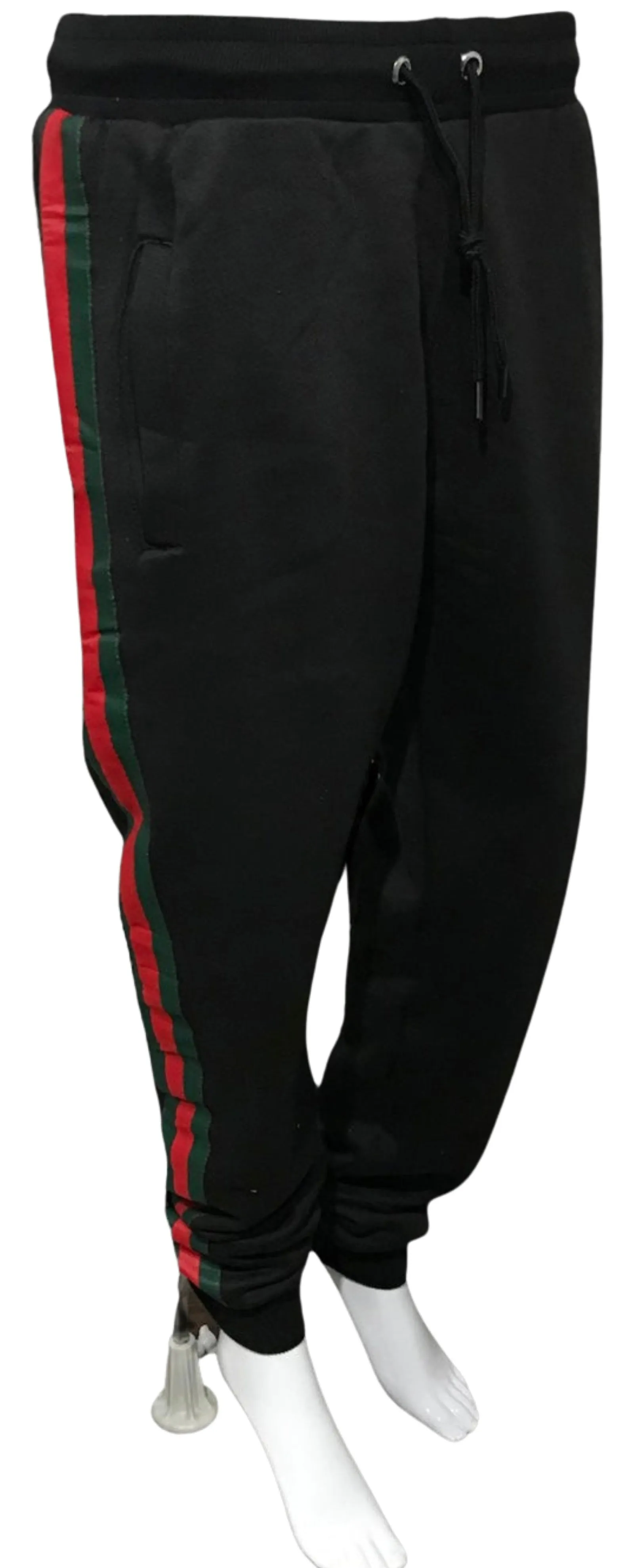 ^LUXURY^ (BLACK-MULTI) ITALIAN LUXURY EMBROIDERED JOGGER SWEATPANTS