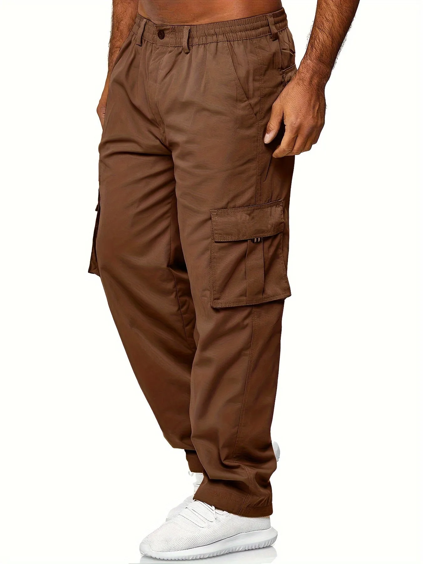 Mens Cargo Pants Casual Jogger Multi Pockets Outdoor Hiking Work Sweatpants Workout Joggers