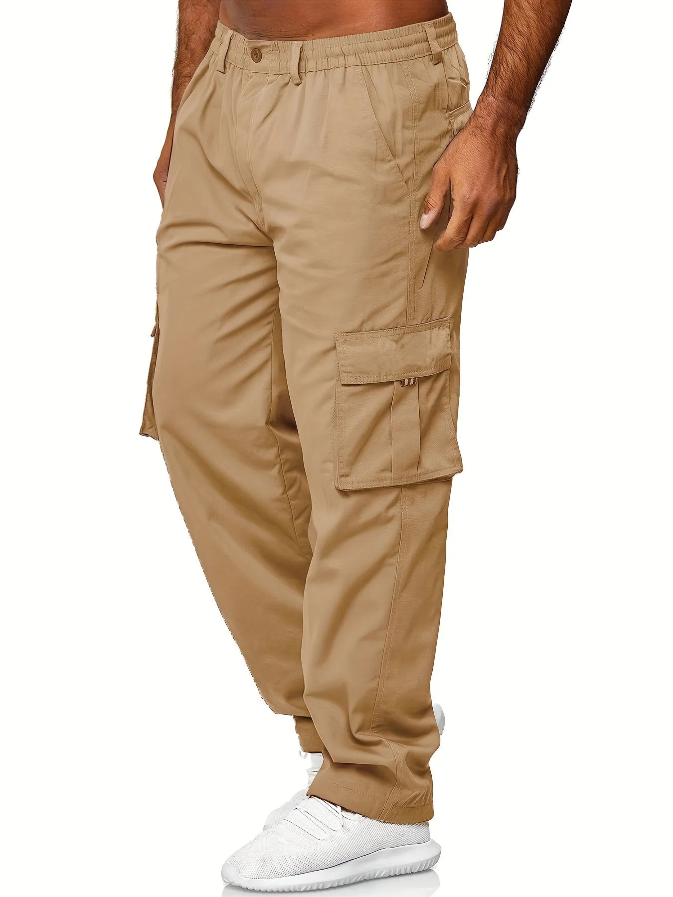 Mens Cargo Pants Casual Jogger Multi Pockets Outdoor Hiking Work Sweatpants Workout Joggers