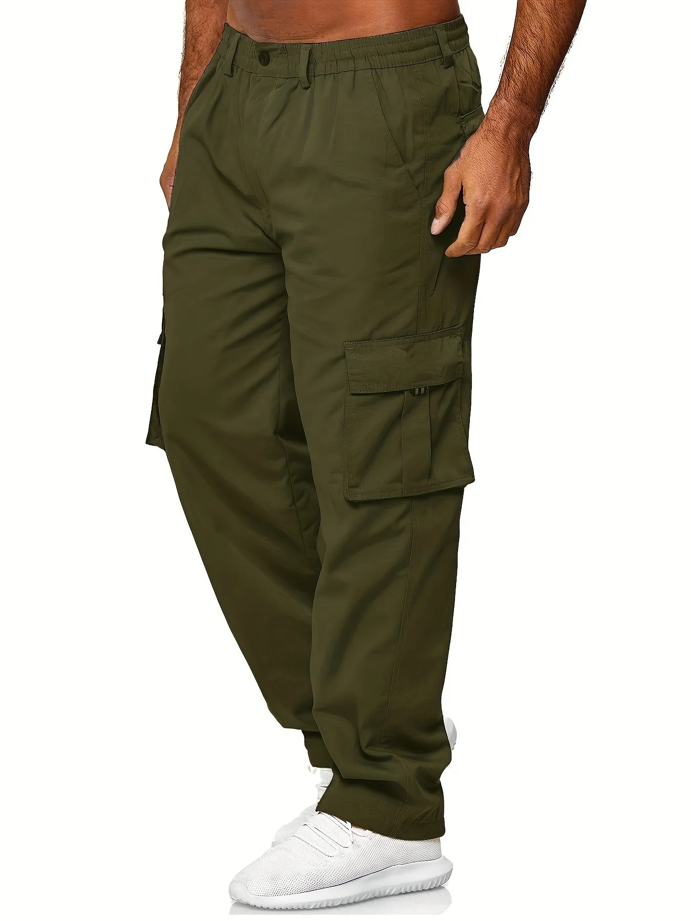 Mens Cargo Pants Casual Jogger Multi Pockets Outdoor Hiking Work Sweatpants Workout Joggers