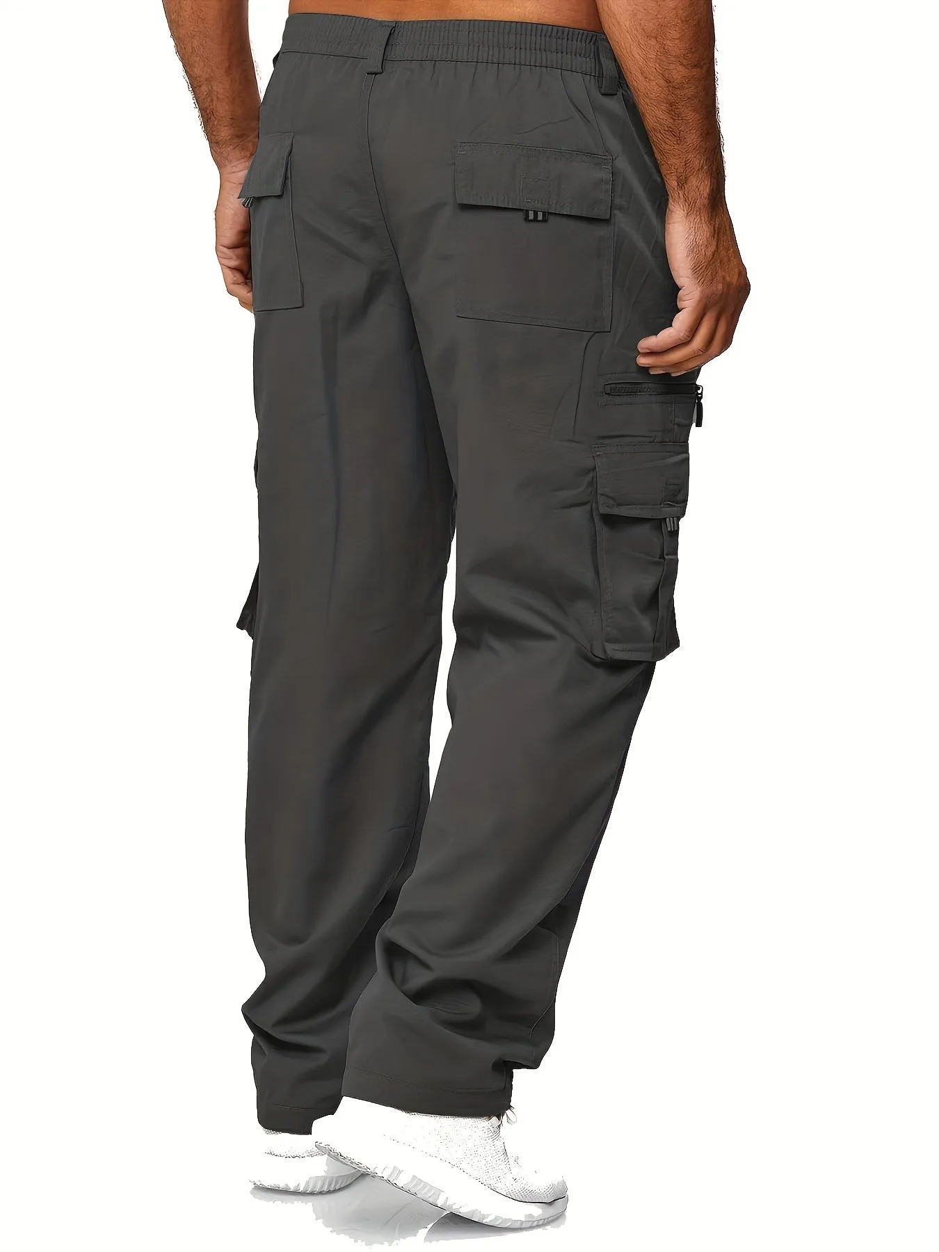 Mens Cargo Pants Casual Jogger Multi Pockets Outdoor Hiking Work Sweatpants Workout Joggers