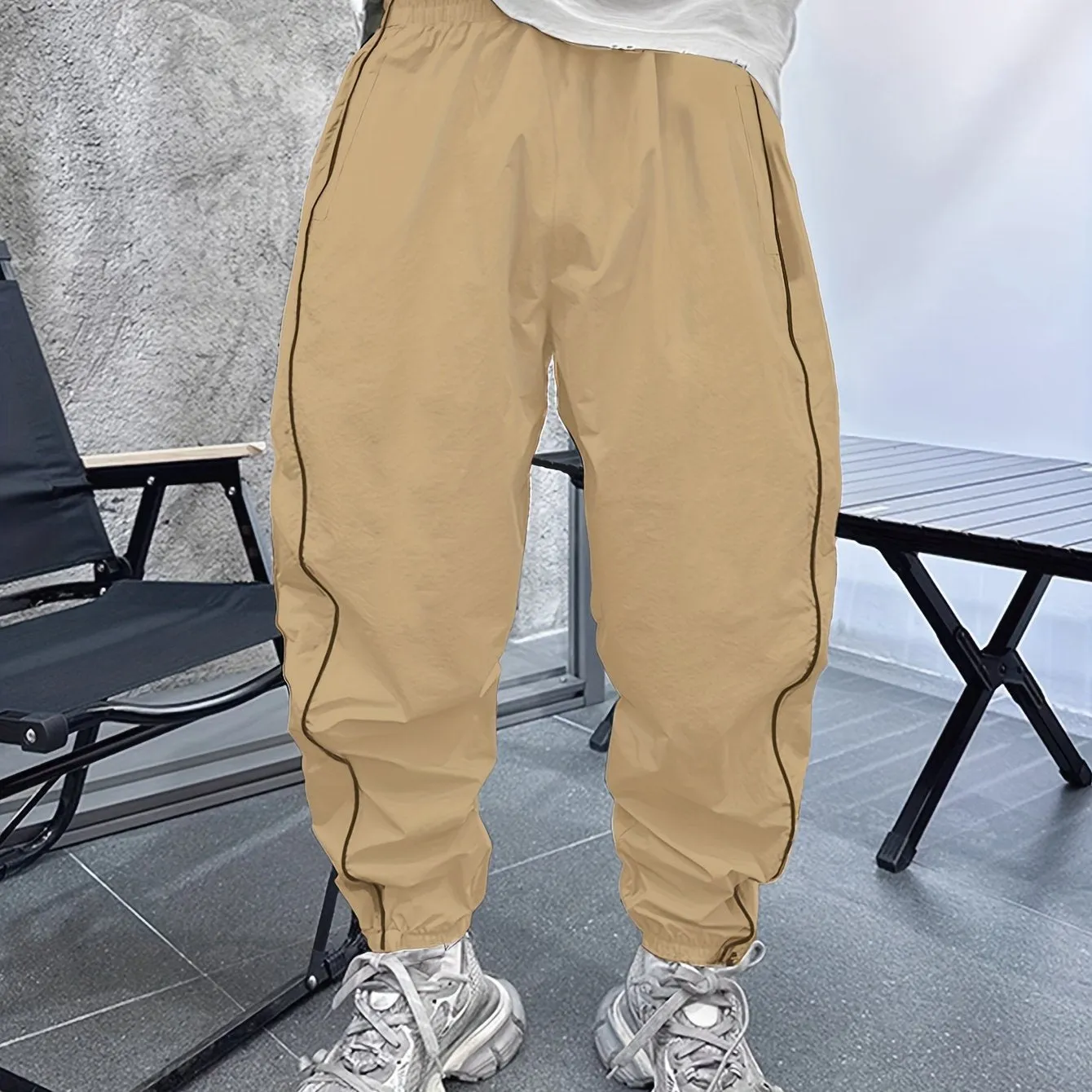 Men's Chic Joggers - Loose Fit, Street Style, Sports Pants for Outdoor Activities, Casual Wear, Comfortable, Versatile, and Fashionable