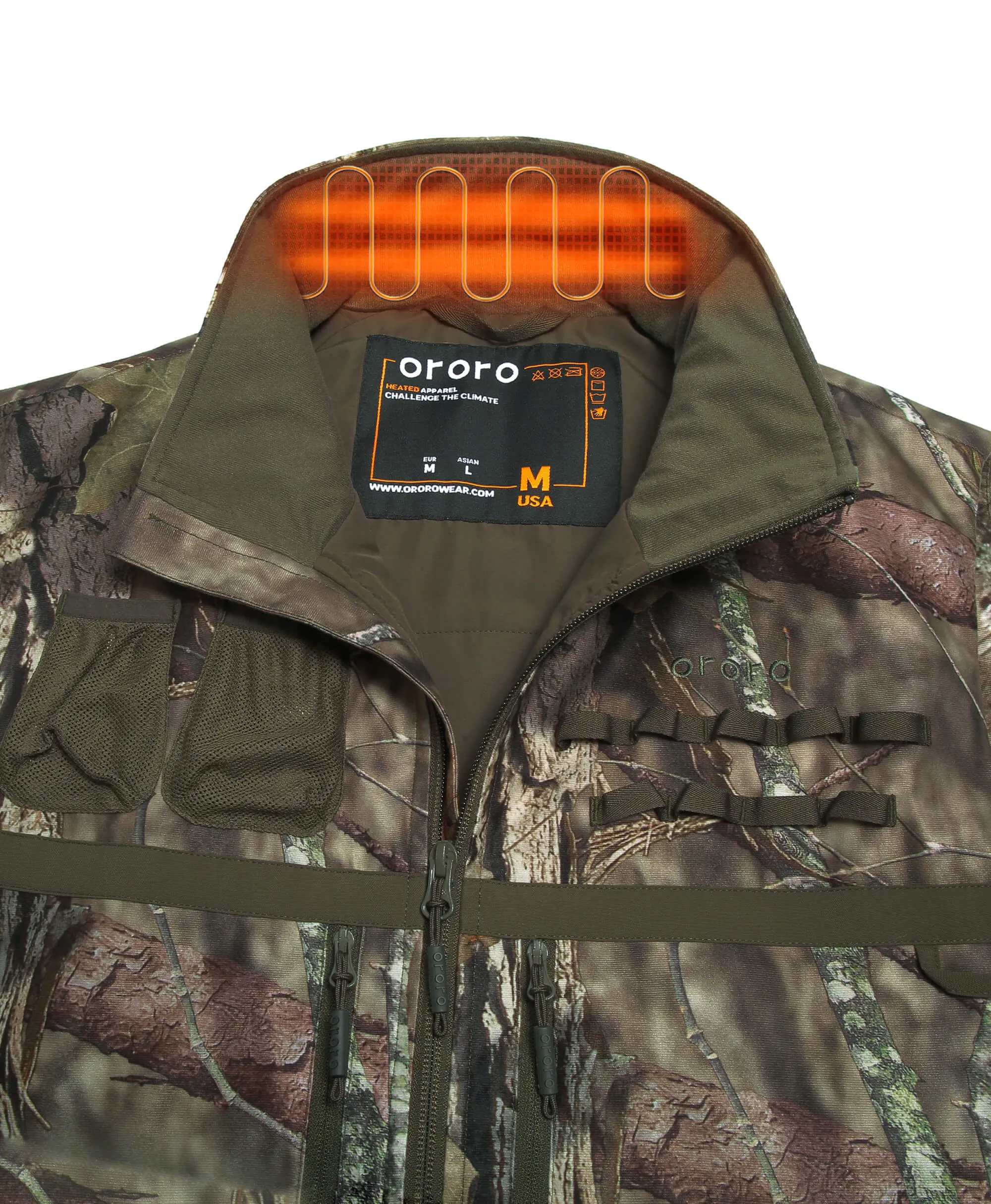 Men's Heated Hunting Vest - Camouflage, Mossy Oak® Country DNA