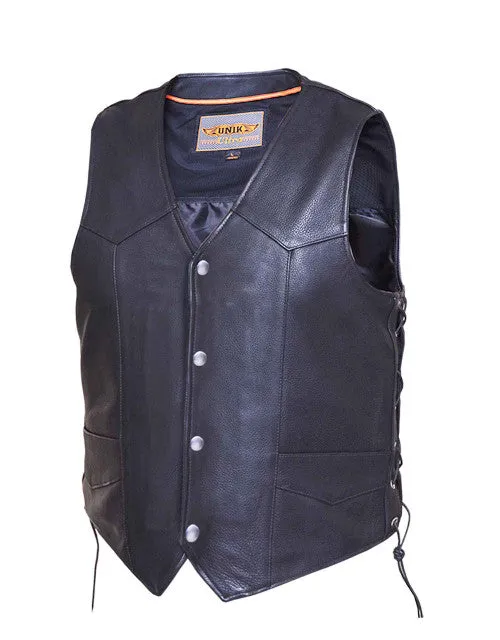 Men's Tall Cut Leather Vest 331.TL MV SL Tall