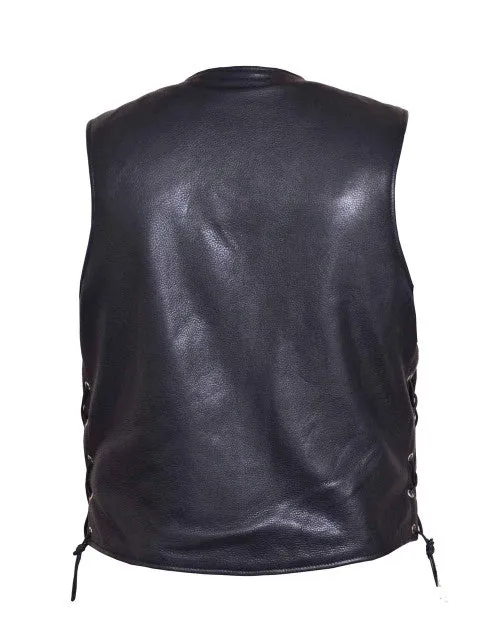 Men's Tall Cut Leather Vest 331.TL MV SL Tall