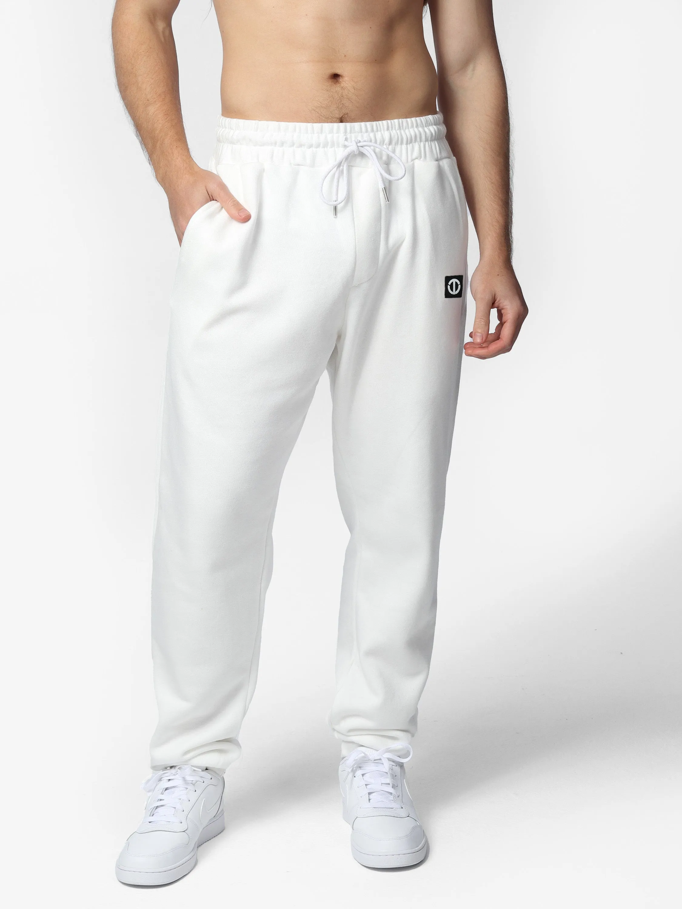 Men's White Joggers