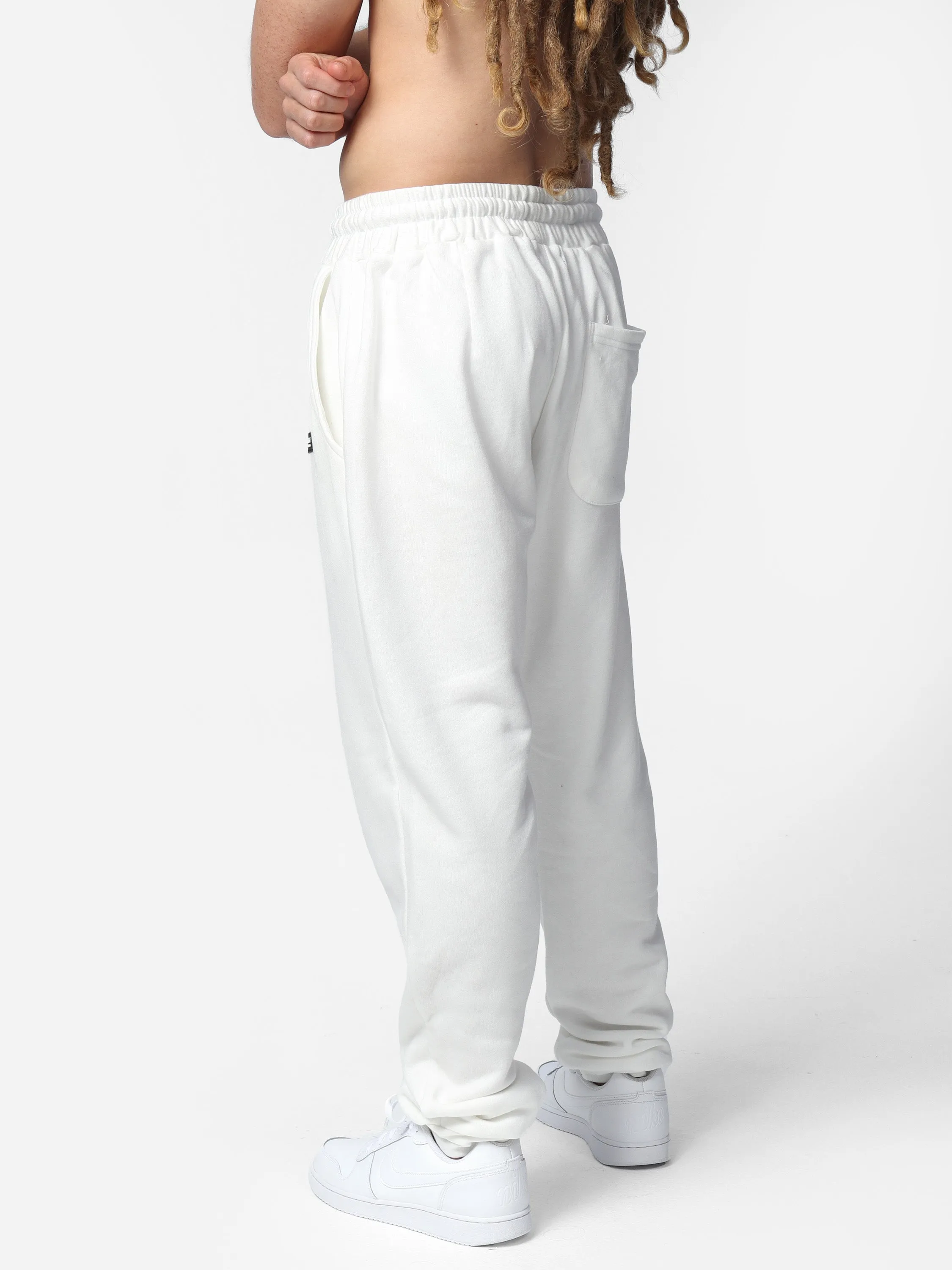 Men's White Joggers