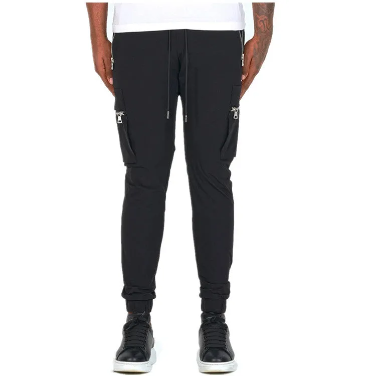 Men's Zipper Multi-Pocket Trousers