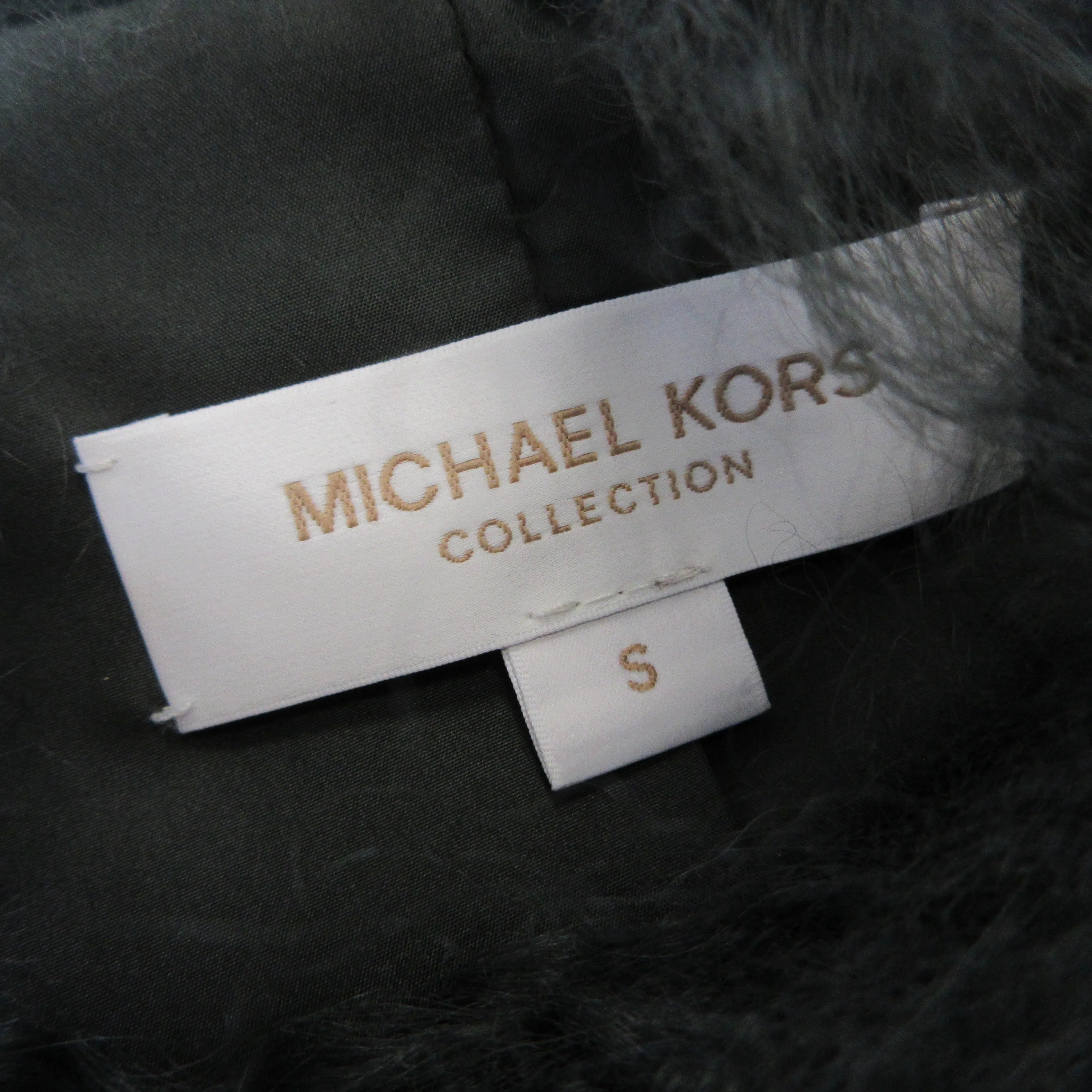 Michael Kors Collection Teal Shearling Lamb Fur Vest