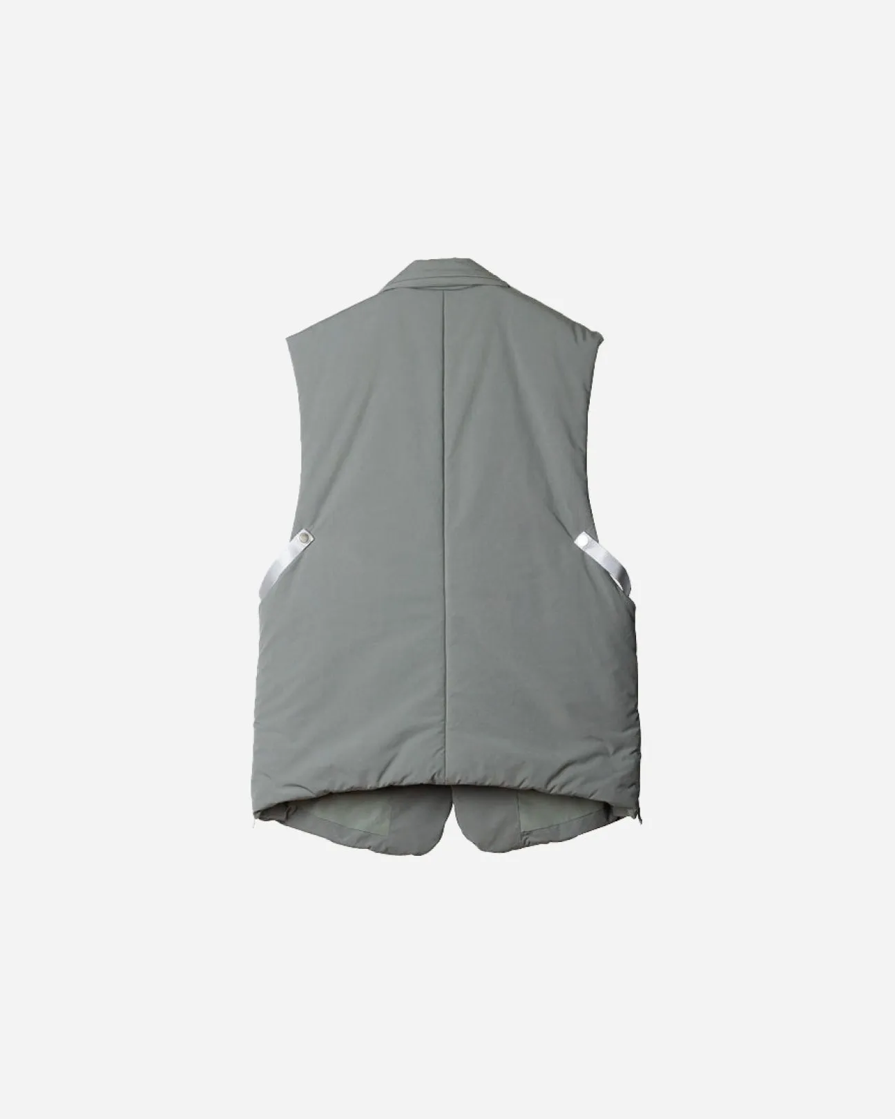 MICROFIBER TWILL PUFFER TAILORED VEST .10【ICE GREEN】