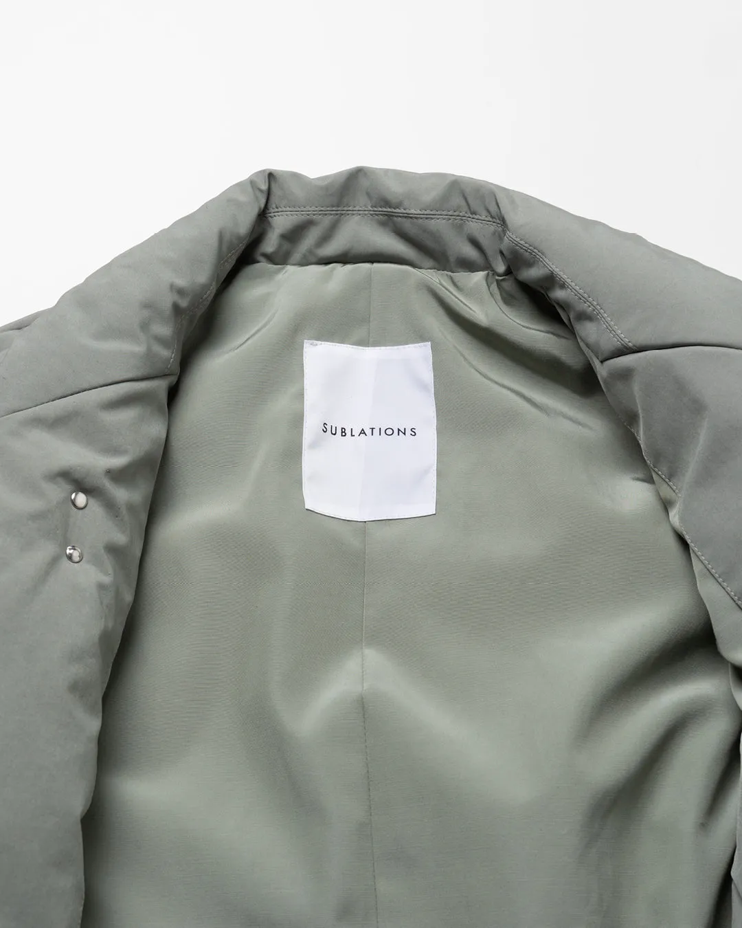 MICROFIBER TWILL PUFFER TAILORED VEST .10【ICE GREEN】