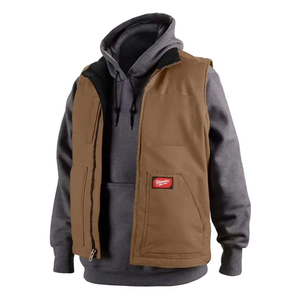 Milwaukee 801BR-M Heavy Duty Sherpa-Lined Vest - Brown M