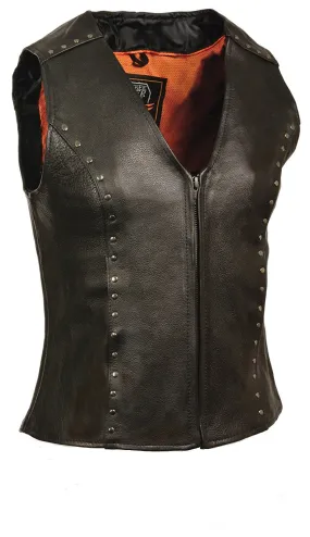 Milwaukee Women's Zipper Front Leather Vest