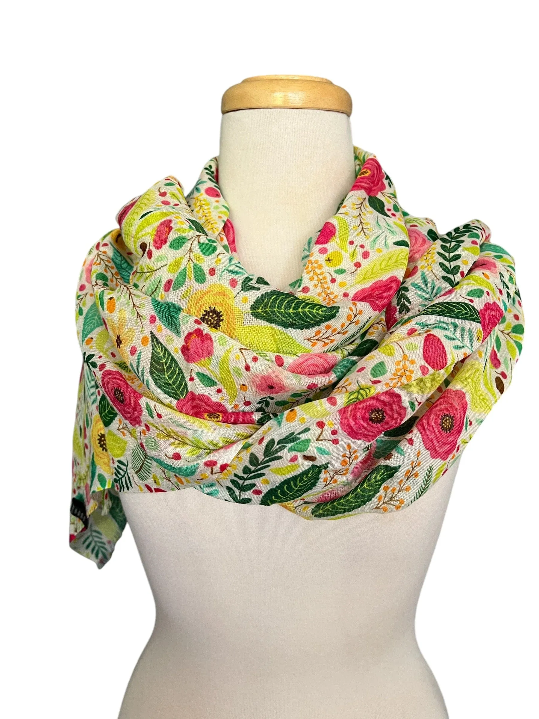 NEW! Floral Scarf - Spring Garden