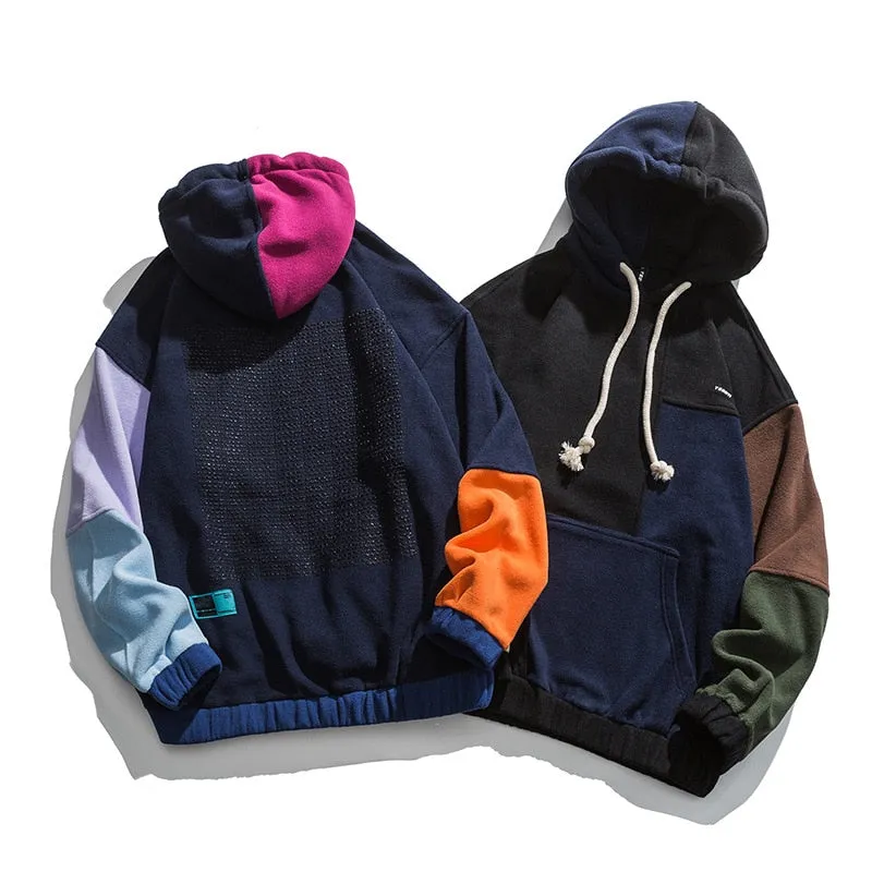 NEW YEOOTI Premium Color-Block Pullover Hoodie