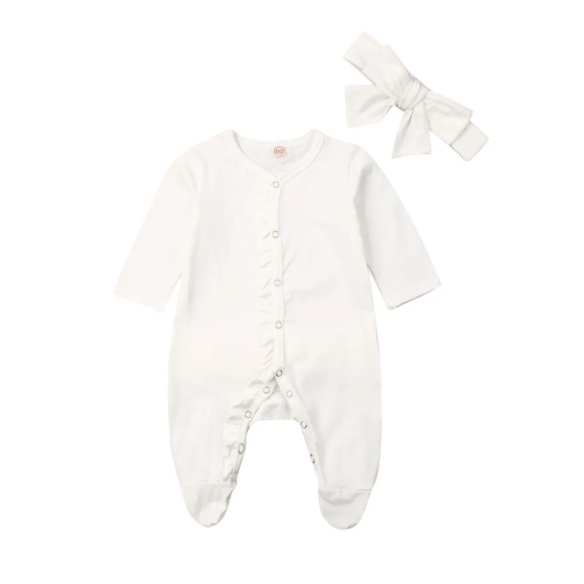 Newborn Ruffle  Sleeper W