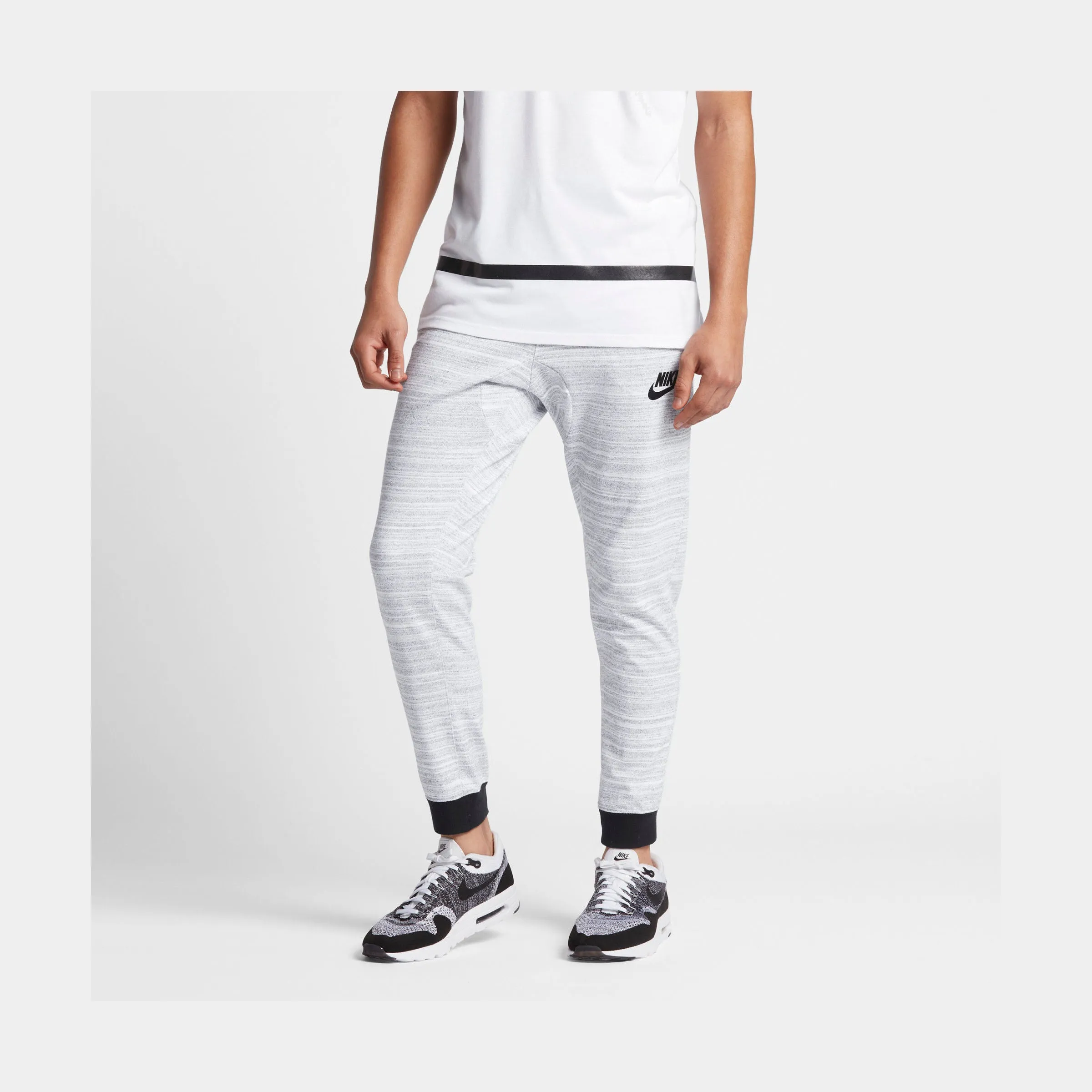 NSW Advance 15 Mens Knit Jogger Pants (White/Grey)