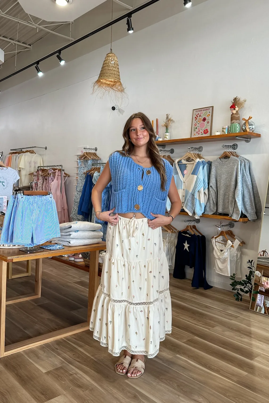 Octavia Sweater Vest in Blue