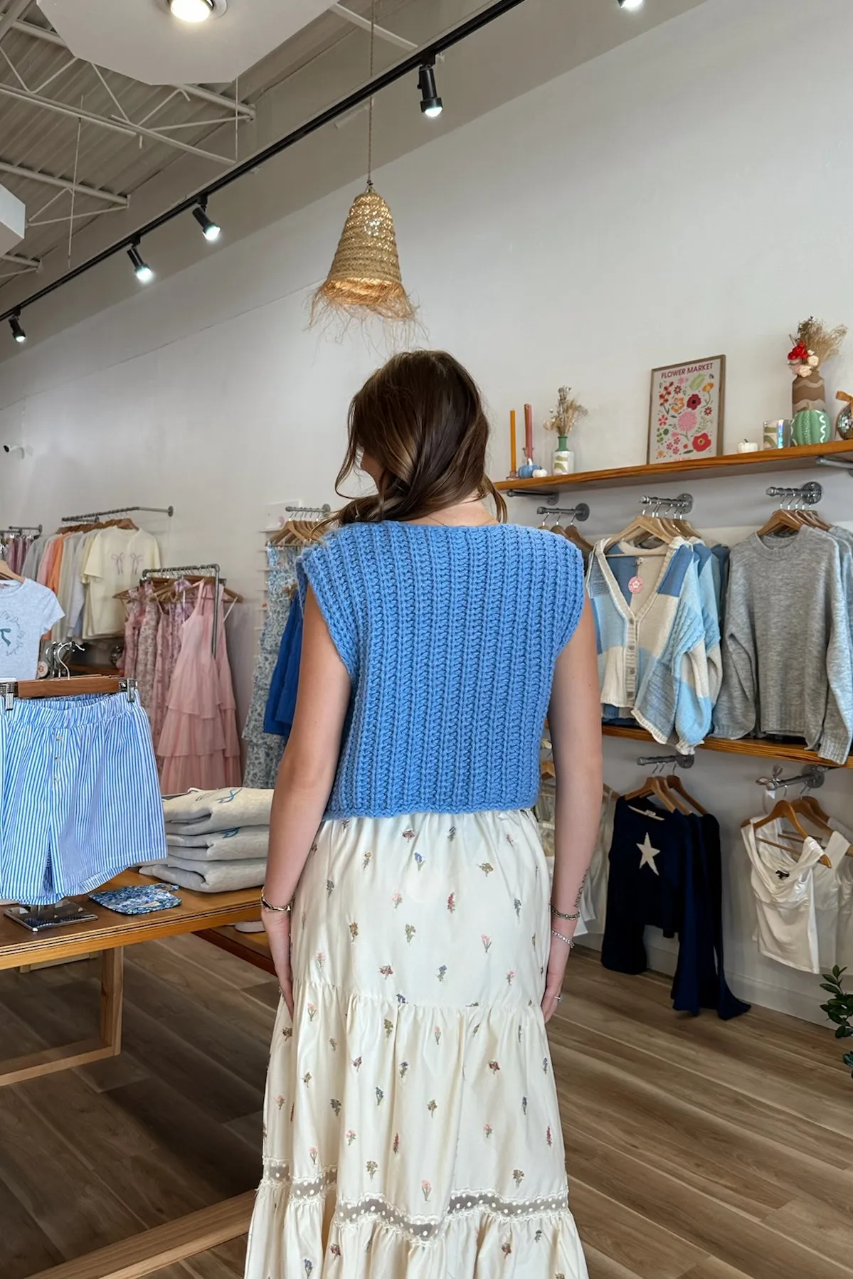 Octavia Sweater Vest in Blue