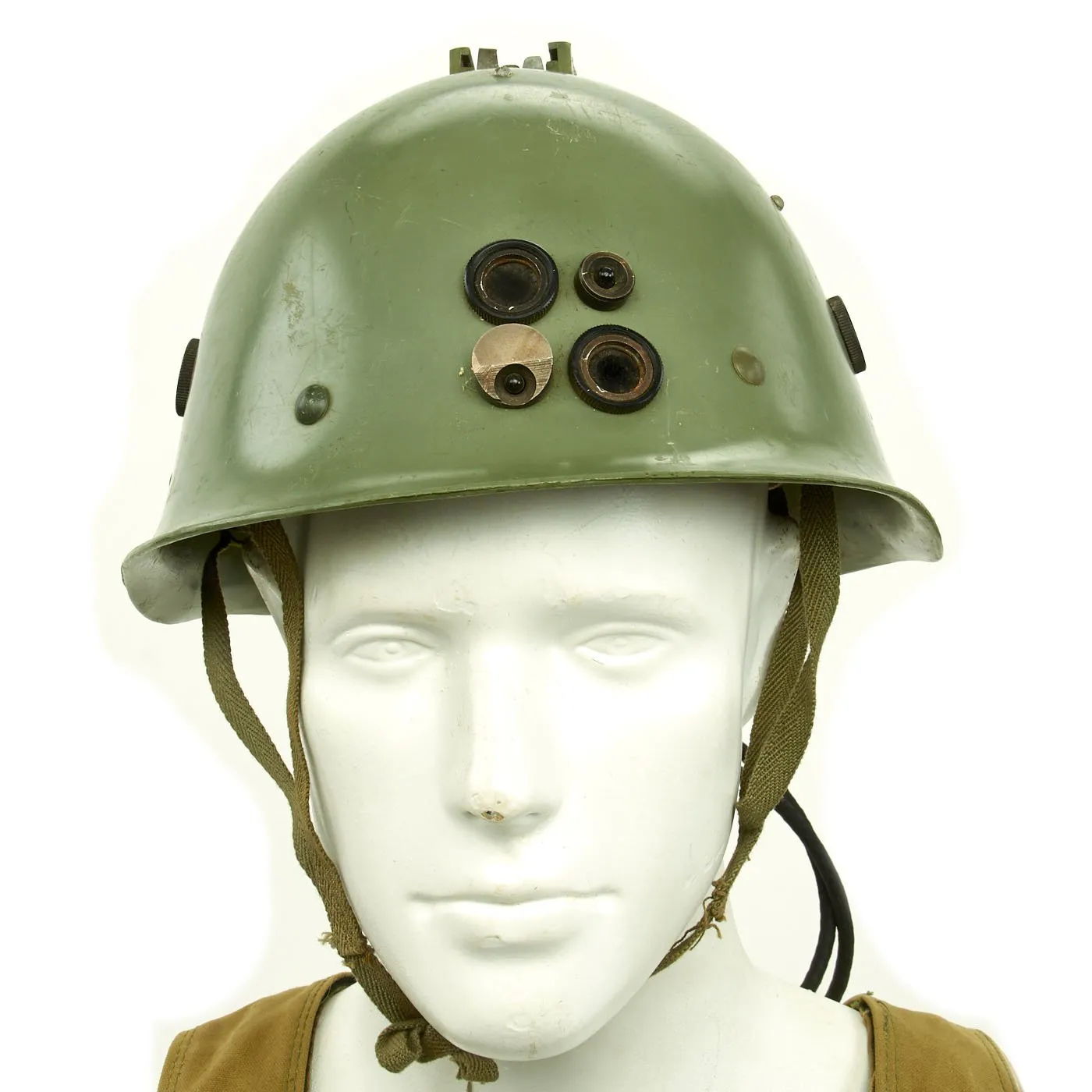 Original Cold War Chinese People's Liberation Army PLA Multiple Integrated Laser Engagement System MILES Type Helmet with Vest