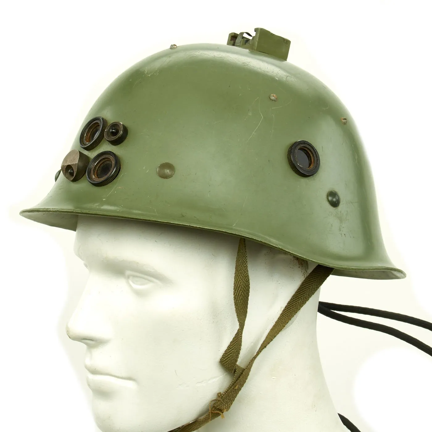 Original Cold War Chinese People's Liberation Army PLA Multiple Integrated Laser Engagement System MILES Type Helmet with Vest