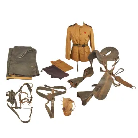 Original U.S. Spanish American War Major Focht of 15th Pennsylvania Infantry M-1898 Uniform - Keystone Saddle - NGP Marked Issue Rubber Blanket - Sword Belt - Forage Bag