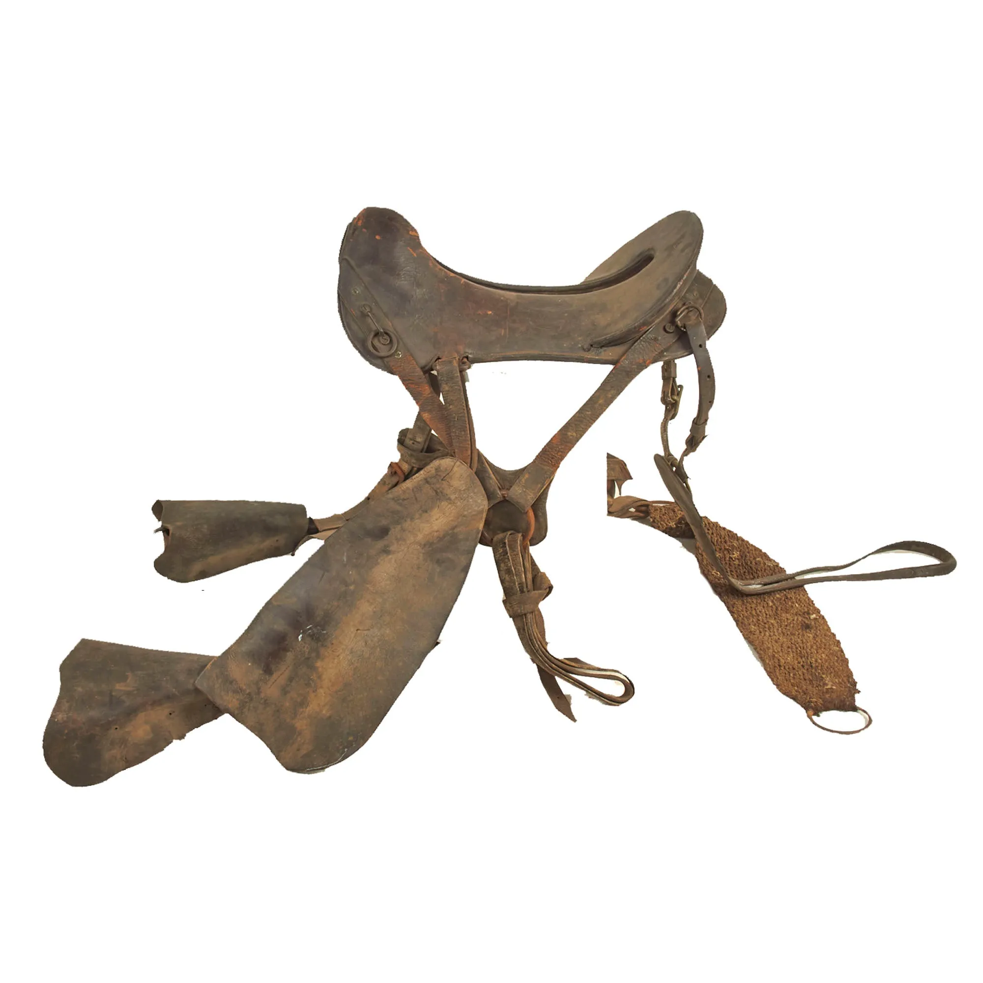 Original U.S. Spanish American War Major Focht of 15th Pennsylvania Infantry M-1898 Uniform - Keystone Saddle - NGP Marked Issue Rubber Blanket - Sword Belt - Forage Bag