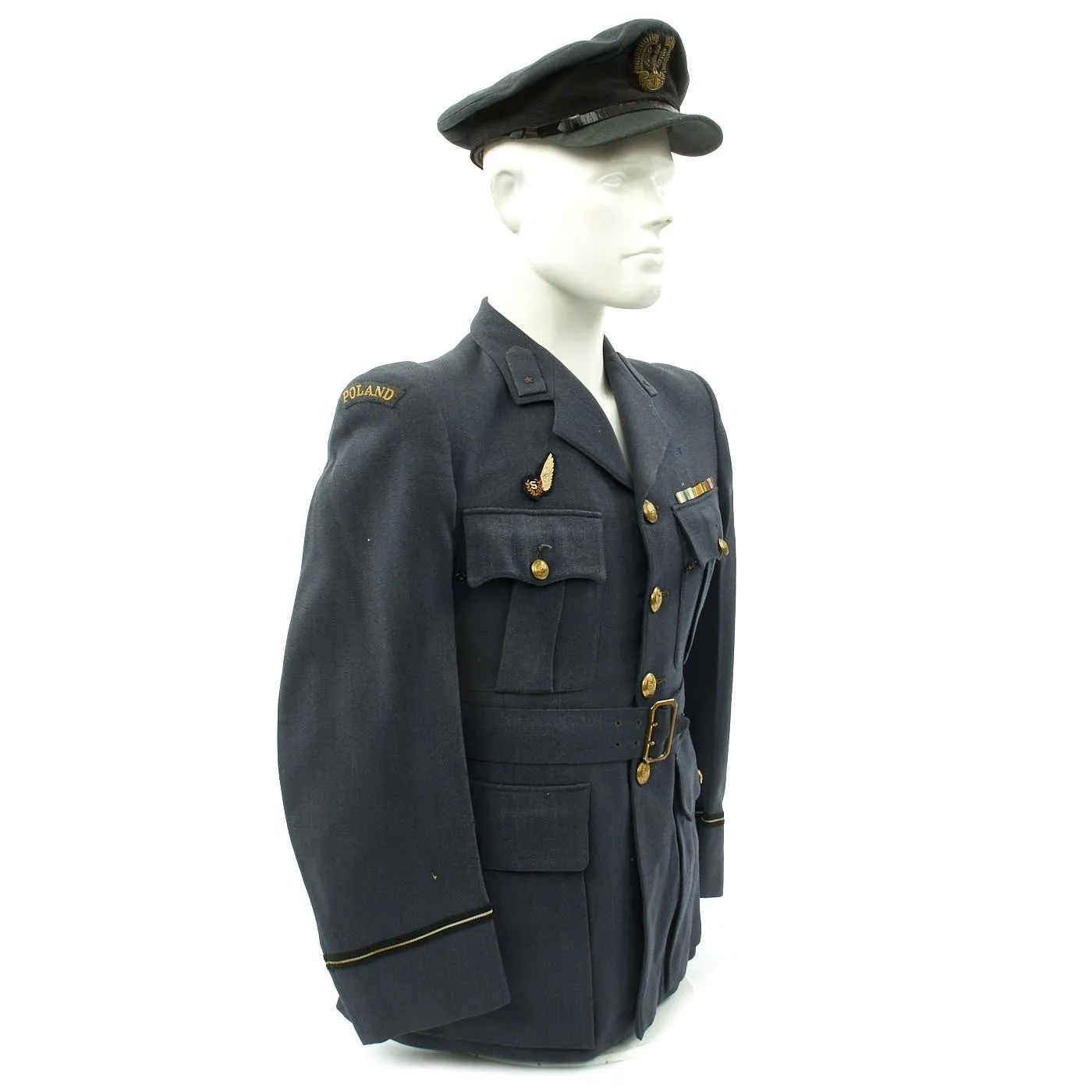 Original WWII Polish Air Forces RAF Flying Officer Uniform