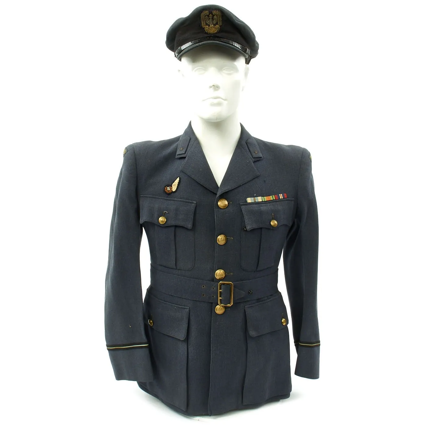 Original WWII Polish Air Forces RAF Flying Officer Uniform