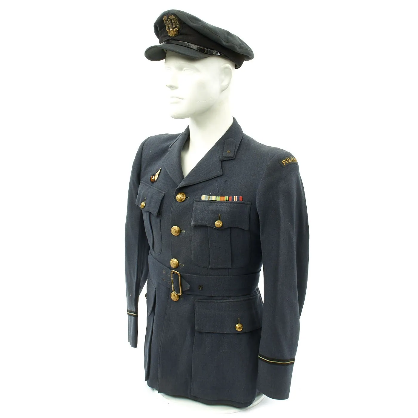 Original WWII Polish Air Forces RAF Flying Officer Uniform