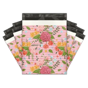 Oxo-Biodegradable 10x13" Floral Rose Designer Poly Mailers Shipping Envelopes Premium Printed Bags