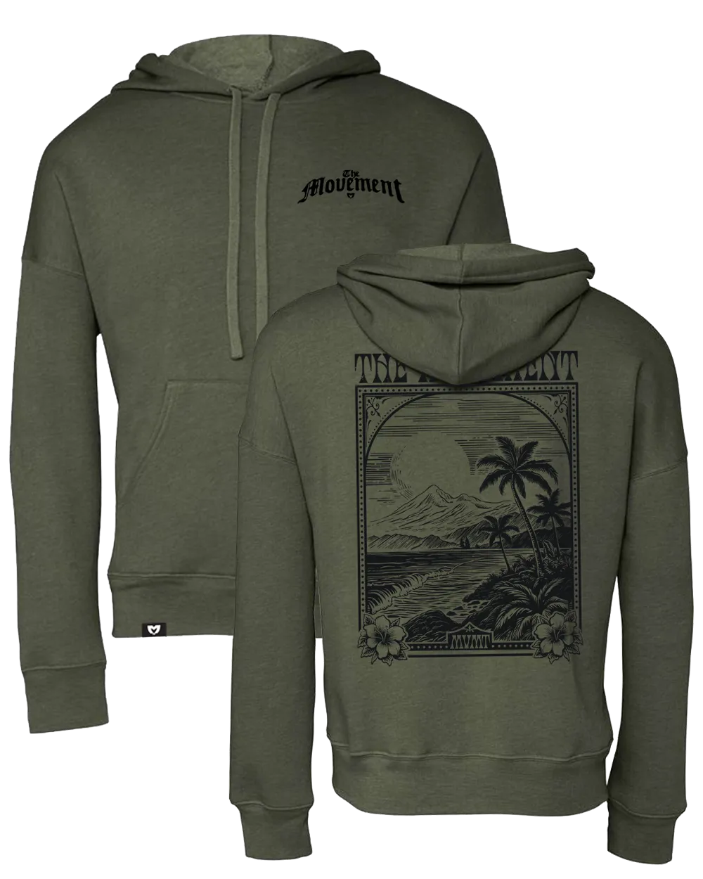 Paradise Pullover Hoodie (Military Green)