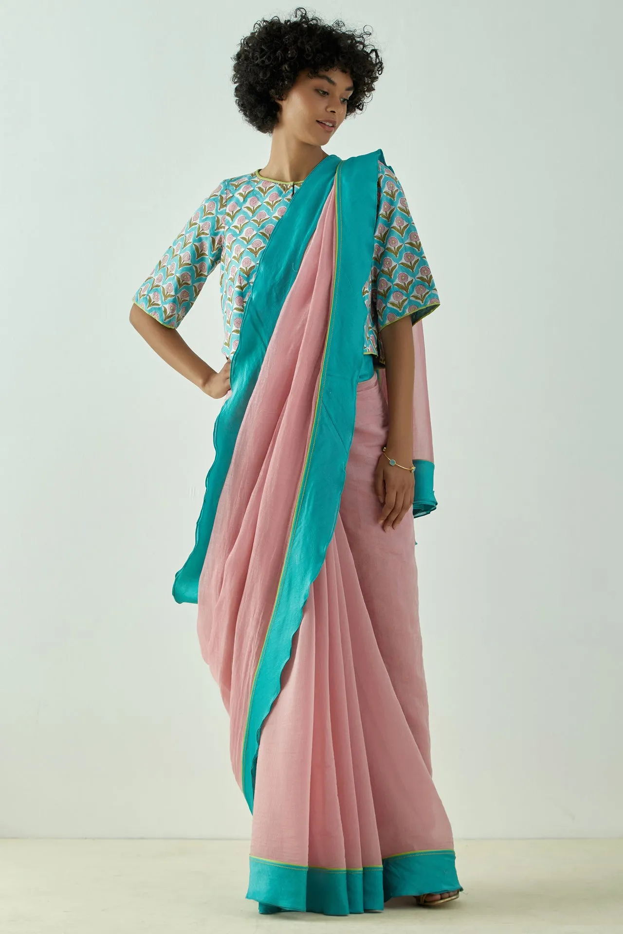 Peony - Flamingo Resort Mul Saree Set of 3