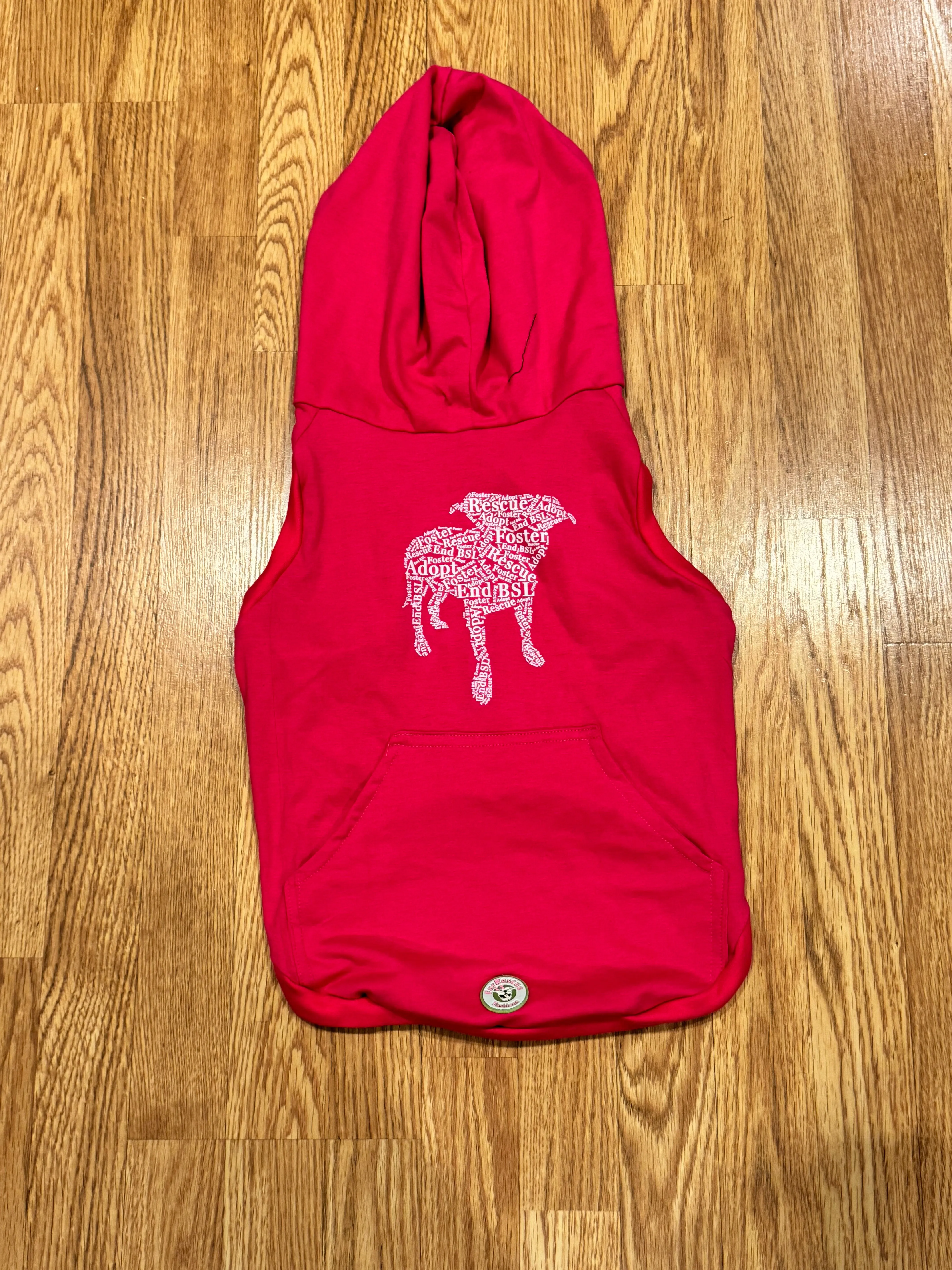 Pitties Are Love OR Rescue Advocate Dog Hoodie In CLASSIC Fabric