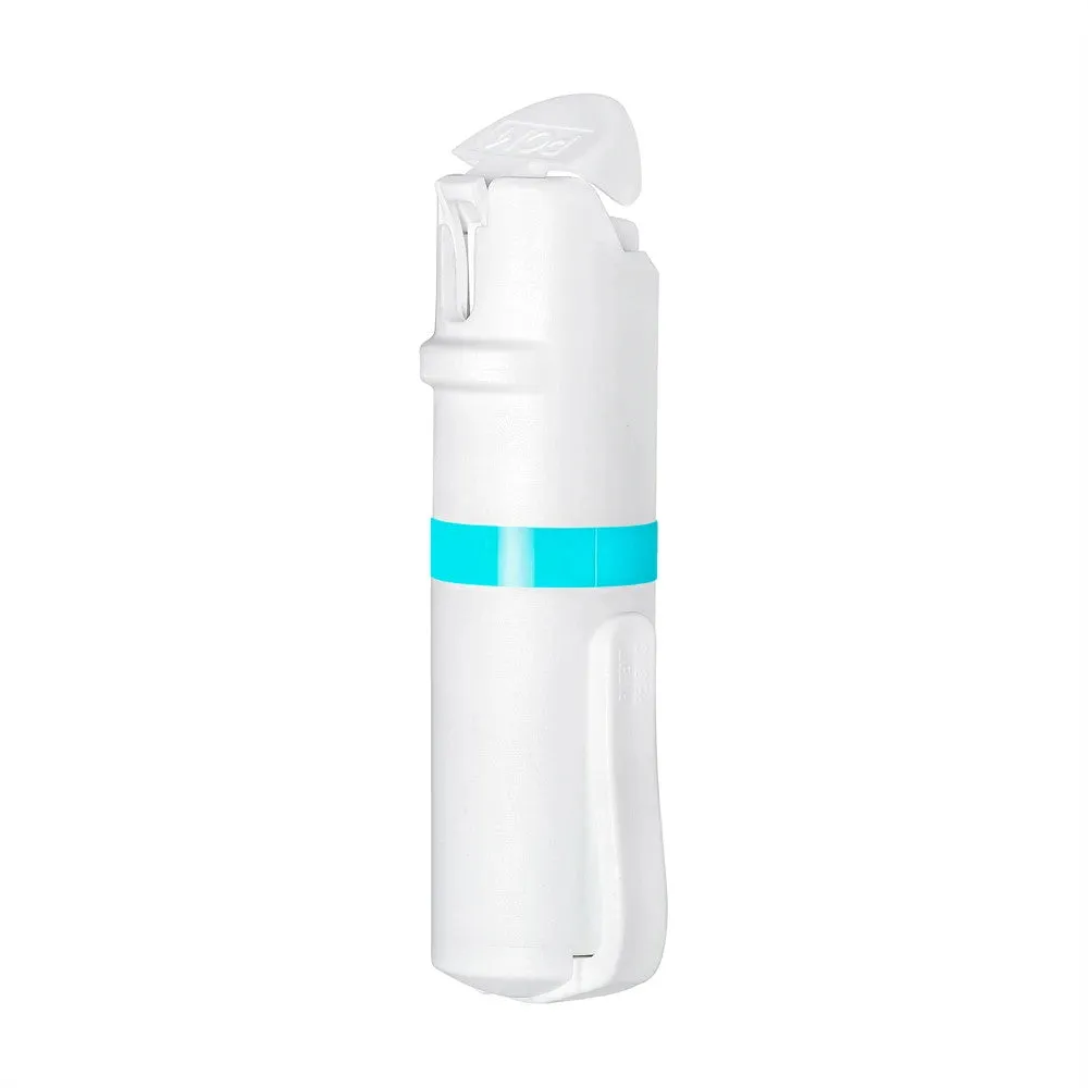 POM Clip Pepper Spray - White & Aqua (1.40% MC)