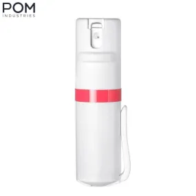 POM Clip Pepper Spray - White & Coral (1.40% MC)