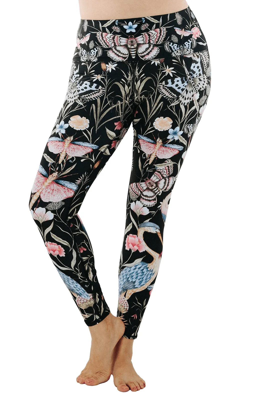 Pretty in Black Printed Yoga Legging