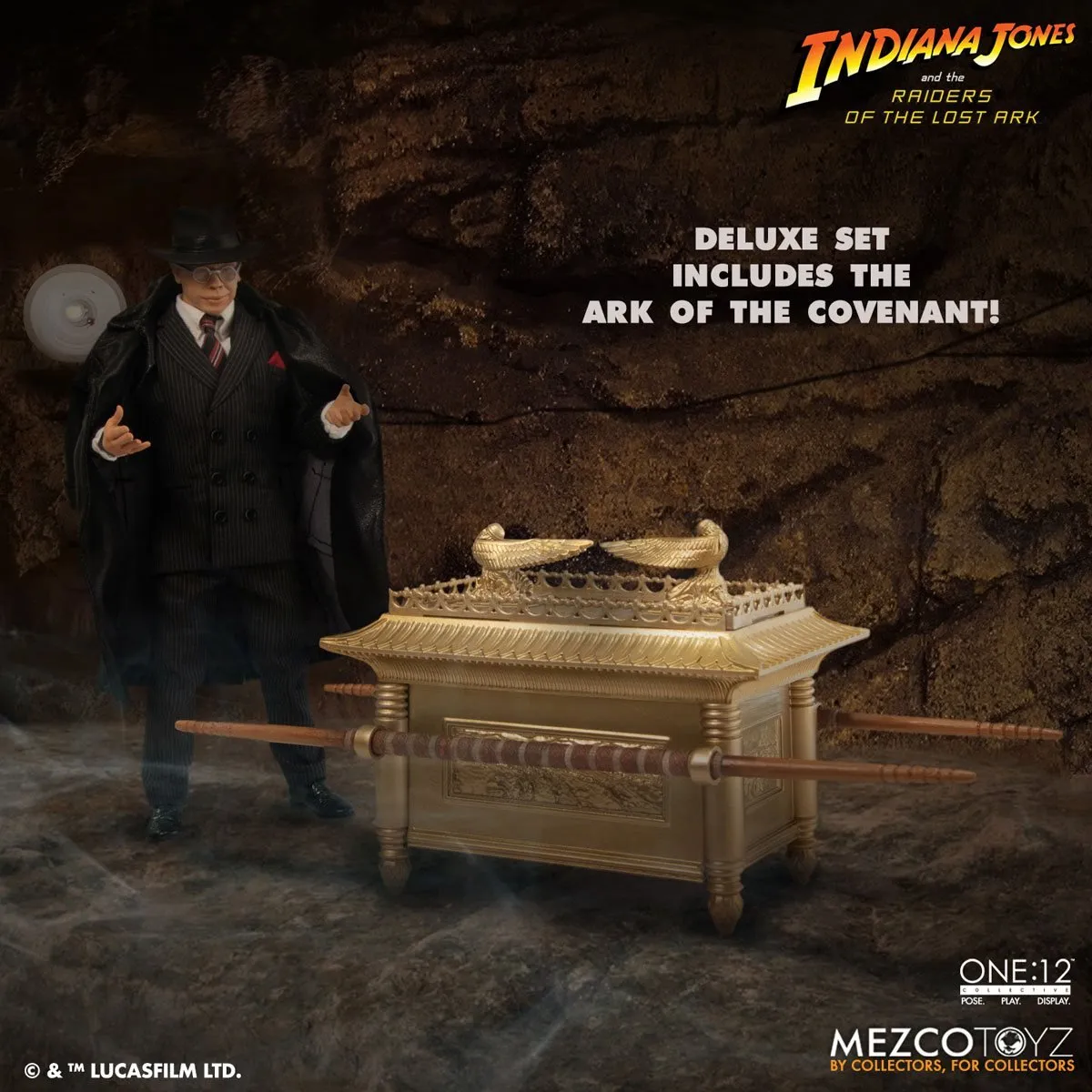 Raiders of the Lost Ark Mezco One:12 Collective Major Arnold Toht Deluxe Boxed Set