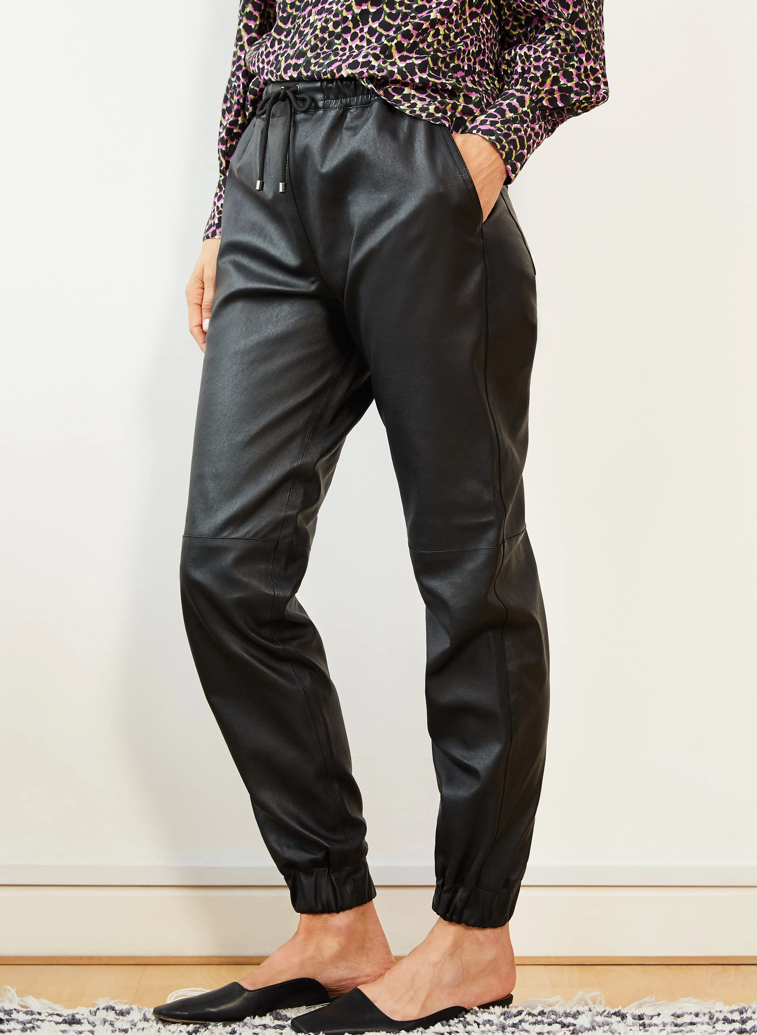 Salma Leather Jogger