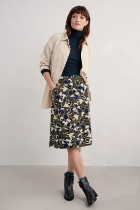 Seasalt Forest View Skirt in Bird Flower Dark Seagrass