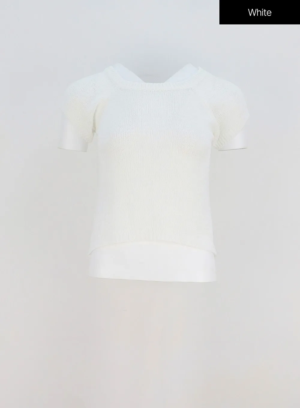 Short Sleeve Mesh Sweater OY310